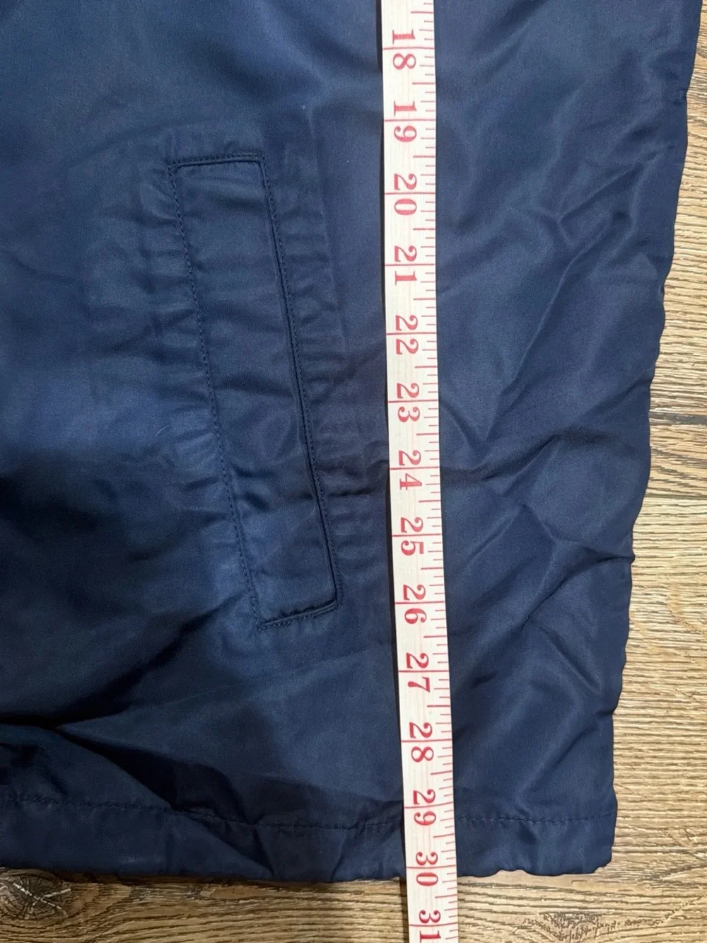 Tommy Hilfiger Navy Windbreaker Jacket with Signature Flag Patch